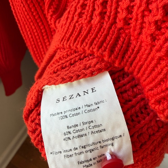 Sezane Marietta Swearer - S coral red - Picture 3 of 4